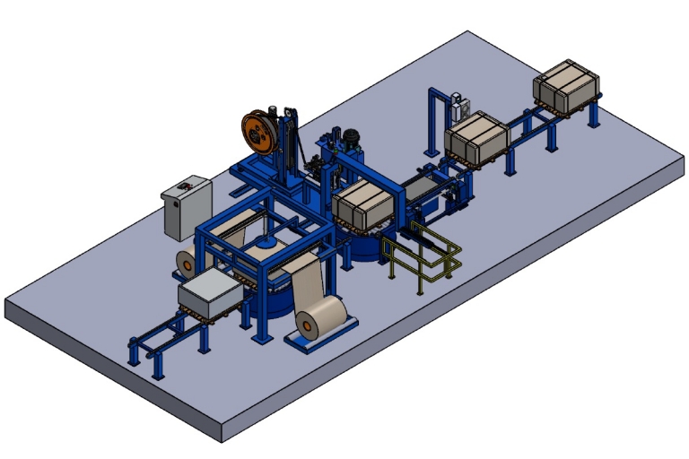 Automatic Packaging Line for metal sheet packages