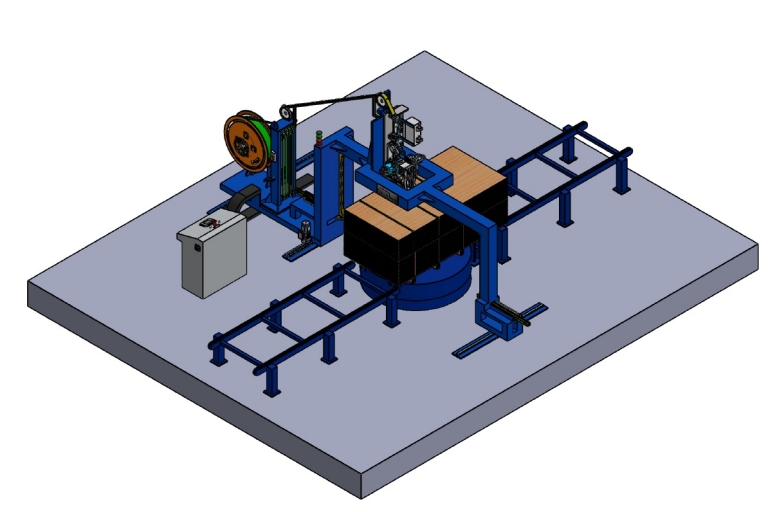 Automatic Strapping Line for wooden packages